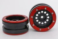 Metasafil - Beadlock Wheels PT-Bullet Schwarz/Rot 1.9 (2...