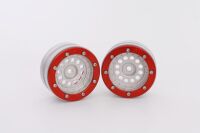 Metasafil - Beadlock Wheels PT-Bullet Silber/Rot 1.9 (2...