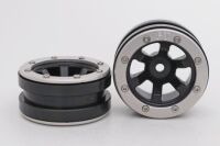 Metasafil - Beadlock Wheels PT- Claw Schwarz/Silber 1.9...