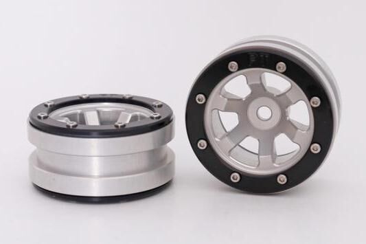 Metasafil - Beadlock Wheels PT- Claw Silber/Schwarz 1.9 (2 St.)  (MT0060SB)