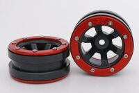 Metasafil - Beadlock Wheels PT- Claw Schwarz/Rot 1.9 (2...