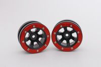 Metasafil - Beadlock Wheels PT- Claw Schwarz/Rot 1.9 (2...