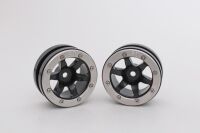Metasafil - Beadlock Wheels PT- Wave Schwarz/Silber 1.9...
