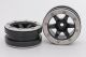 Metasafil - Beadlock Wheels PT- Wave Schwarz/Silber 1.9 (2 St.)  (MT0070BS)