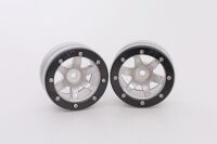 Metasafil - Beadlock Wheels PT- Wave Silber/Schwarz 1.9...