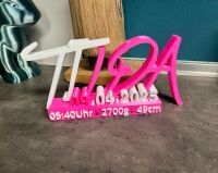 individueller Aufsteller 3D Druck Birth zur Geburt
