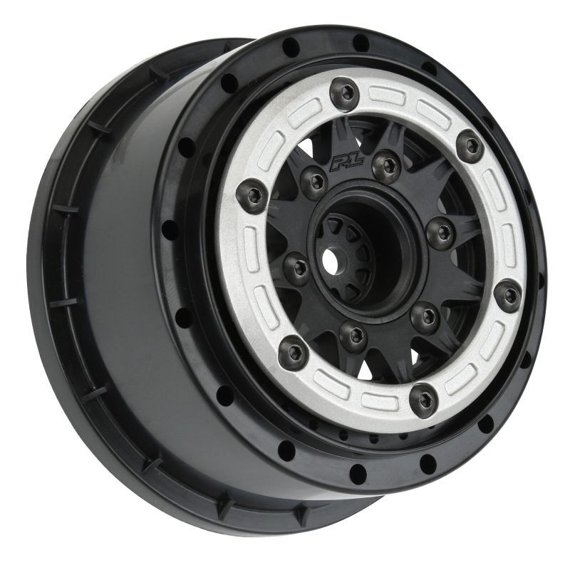Horizon Hobby - 1/10 Raid Bead-Loc F/R 2.2"/3.0" SC (2) Silvr/Blk (PRO281103)