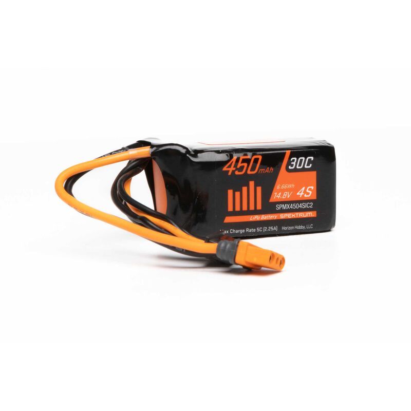 450mAh 4S 14.8V 30C LiPo Battery IC2