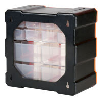Robitronic - Kleinteilemagazin mit 12 Schubladen Orange...