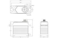 SRT - T45 Corless Servo HV CNC Alugehäuse 40.0kg/0.14sec @7.4V