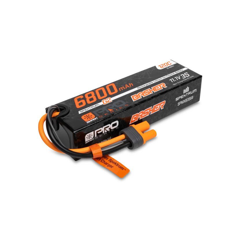 Horizon Hobby - 6800mAh 3S 11.1V Smart Pro Basher LiPo 120C; IC5 (SPMXB3S68)