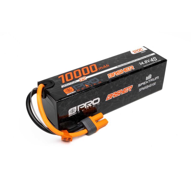 Horizon Hobby - 10000mAh 4S 14.8V Smart Pro Basher LiPo 120C; IC5 (SPMXB4S100)