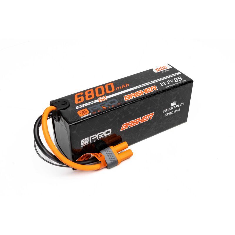 Horizon Hobby - 6800mAh 6S 22.2V Smart Pro Basher LiPo 120C; IC5 (SPMXB6S68)