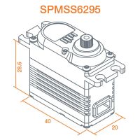 Horizon Hobby - 1/8 High Speed/Torque Race Servo (SPMSS6295)