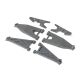 Horizon Hobby - Front Suspension Arm Set, Gray: RZR Rey (LOS234053)