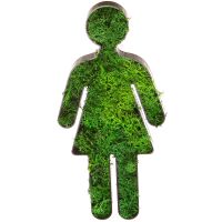 Toiletten Schild Frau aus Biokunststoff und echtem...