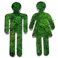 Toiletten Schild Frau und Mann aus Biokunststoff und...