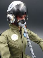 Jet Pilot Ganzkörper mit grüner Uniform 300 x 95 mm - 1:6