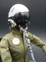 Jet Pilot Ganzkörper mit grüner Uniform 300 x 95 mm - 1:6