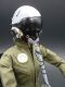 Jet Pilot Ganzkörper mit grüner Uniform 300 x 95 mm - 1:6