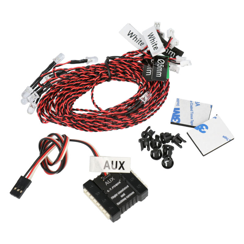 light set for planes and helicopters with 8 modes
