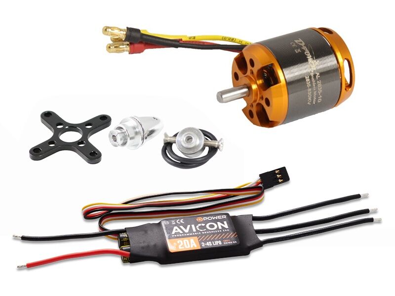 D-Power - brushless set AL2835-10 & AVICON 20A controller