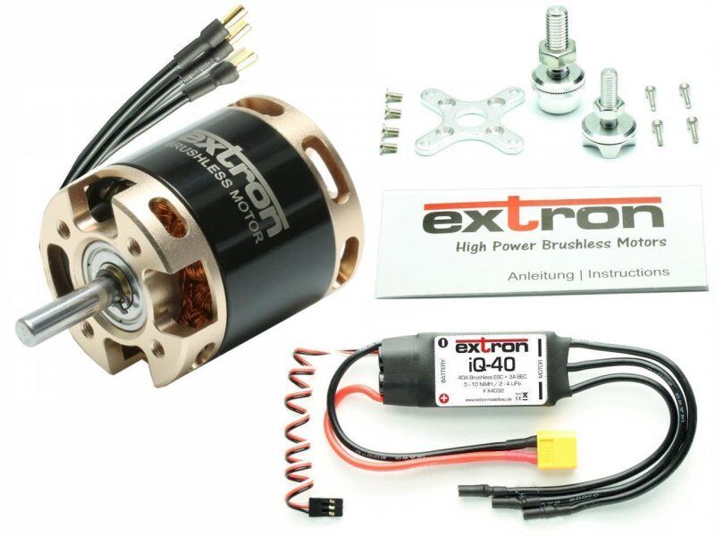 Extron Brushless Motor EXTRON 2820/12 (910KV) Combo Set + iQ-40 Regler (X4069)