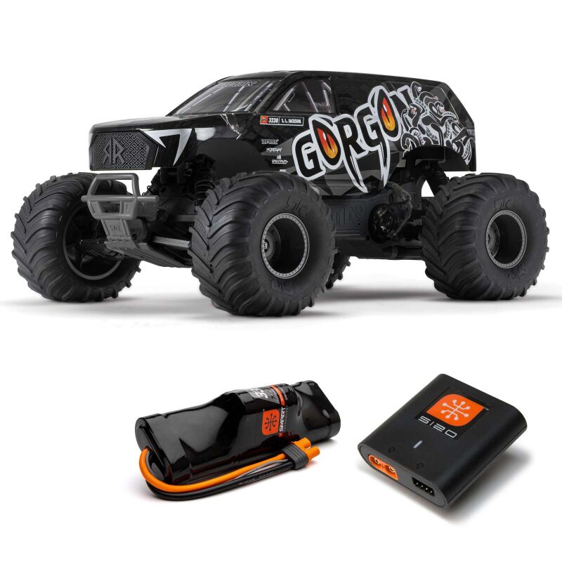 Gorgon 4x2 Mega 550 brushed Monster Truck gunmetall RTA Kit - 1:10