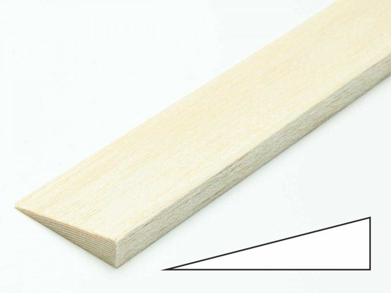 Oracover Balsa-Endleiste asymetrisch 5x25x1000 mm (VE=2St.) (16012)