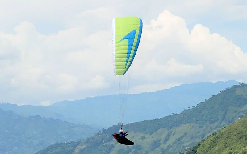 Para-RC - Gleitschirm PHASOR 2.3 RAST lime/blau/weiß