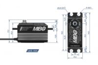 MIBO 1/10 Onroad Waterproof Low Profile (0.062s/14.5kg/8.4V) Brushless Servo