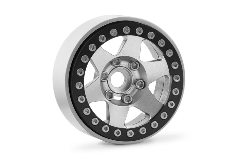 Kavan - 1.9" Aluminium-Beadlock-Felgen mit 6 Speichen silbern für RC-Crawler 1/10 (2 Stück)