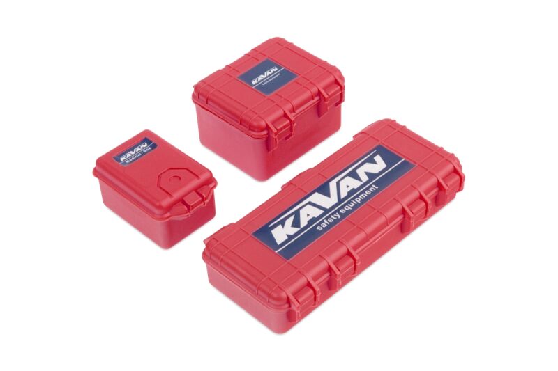 Kavan - Set Kunststoffboxen rot für RC-Crawler 1/10