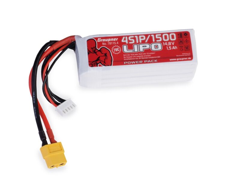 Graupner - Power Pack LiPo 4/1500 14,8 V 70C XT60