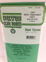 Evergreen - Grüne Platte 0,13x15x300 mm 2St.