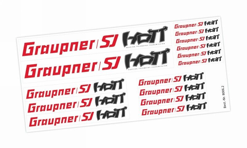 Graupner - Klebeetikett Graupner/ SJ HoTT transp