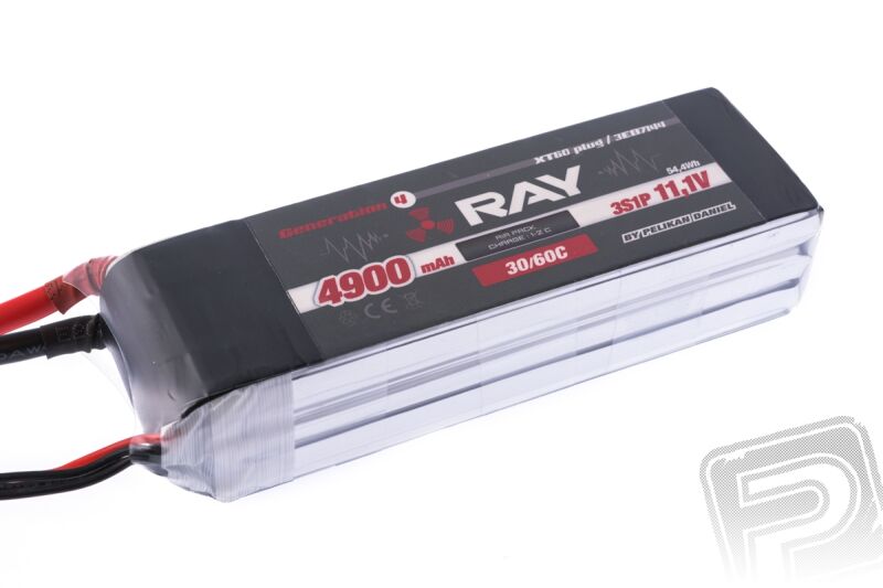 RAY - G4 RAY Li-Po 4900mAh/11.1 30/60C Air Pack+XT60 Plug