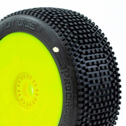 ProCircuit - HOT DICE V2 BUGGY C1 (SUPER SOFT) PRE-MOUNTED Yellow, 2 pcs.