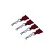 RC Parts - Ultimate Racing - Body Clips W/Easy Pull Rubber Tabs Red, 4 pcs.