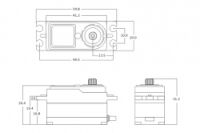 SRT - CH6012 HiVOLT CORELESS Digital servo LOW PROFILE (12kg-0,06s/60°)