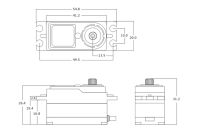 SRT - CH6012 HiVOLT CORELESS Digital servo LOW PROFILE (12kg-0,06s/60°)