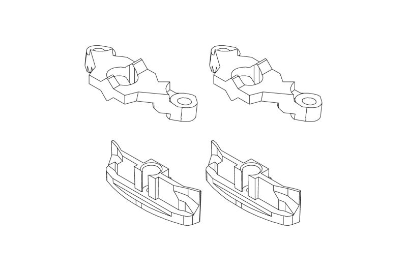 Turbo Racing - Lenkungs Strebe C63 + Metall Grund-Halter für vordere Lichter C63, 2+2 Stück