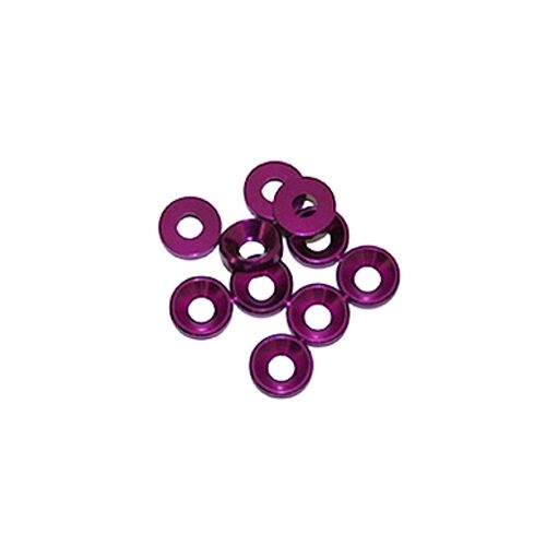 Ultimate Racing - 3mm Alu Washers Purple, 10 pcs.