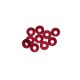 Ultimate Racing - 3mm Alu Washers Red, 10 Pcs.
