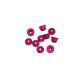 Ultimate Racing - M3 Alu Flanged Nylon Lock Nuts Pink, 10 Pcs.
