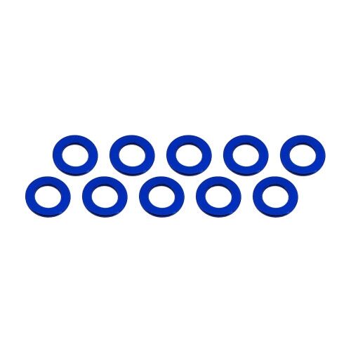 Ultimate Racing - Aluminium Shim, 3x6x0,5mm, Blue, 10 Pcs.
