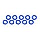 Ultimate Racing - Aluminium Shim, 3x6x0,5mm, Blue, 10 Pcs.