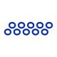 Ultimate Racing - Aluminium Shim, 3x6x0,5mm, Blue, 10 Pcs.