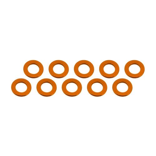 Ultimate Racing - Aluminium Shim, 3x6x0,5mm, Orange, 10 Pcs.
