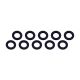 Ultimate Racing - Aluminium Shim, 3x6x0,5mm, Black, 10 Pcs.